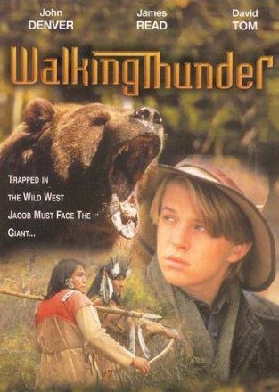 Walking Thunder Movie Poster With a Bear in The Background