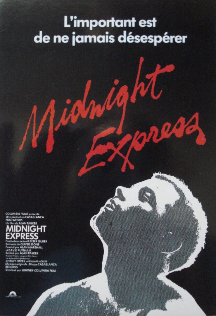 Midnight Express Movie Poster in Black Background