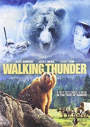 Walking Thunder Movie Poster With a Bear in Background